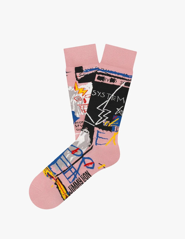 Calcetines Jimmy Lion Basquiat Six Fifty Rosas Unisex