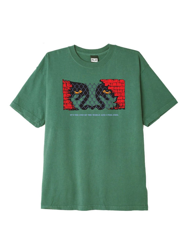 Camiseta OBEY End of The World Verde Hombre