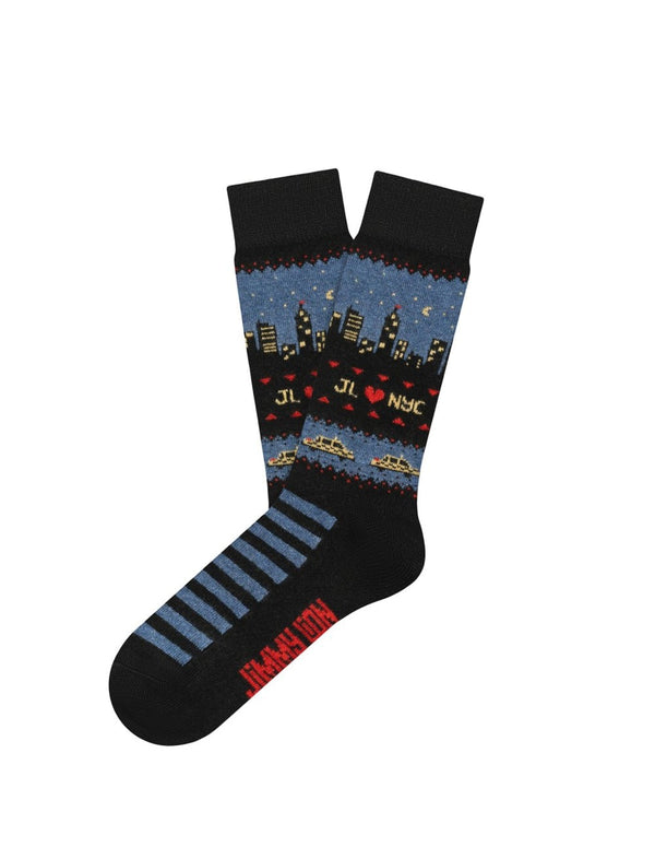 Jimmy Lion Winter Love Blue Socks Unisex