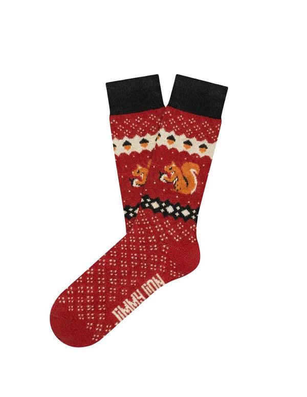 Calcetines Jimmy Lion Winter Squirrel Rojos Unisex