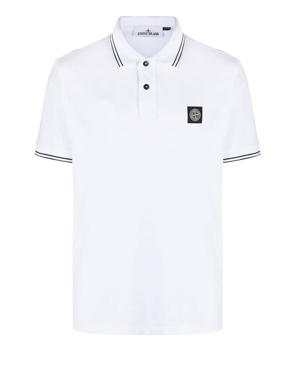 Polo Stone Island Logo Patch White Men