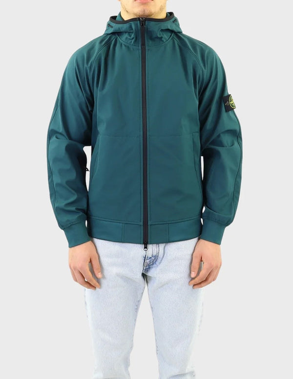 Chaqueta Stone Island con Capucha Verde Hombre