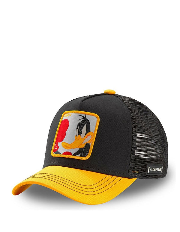 Gorra Capslab Pato Lucas Negra y Amarilla Unisex