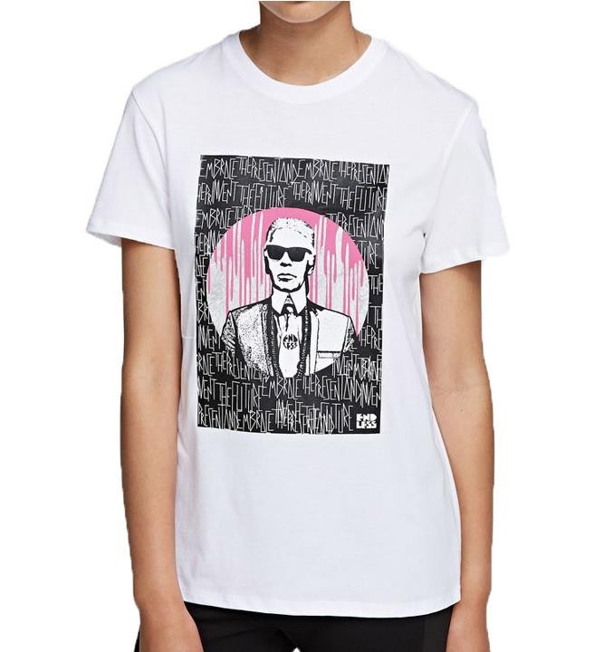 Camiseta Karl Lagerfeld Blanca Mujer