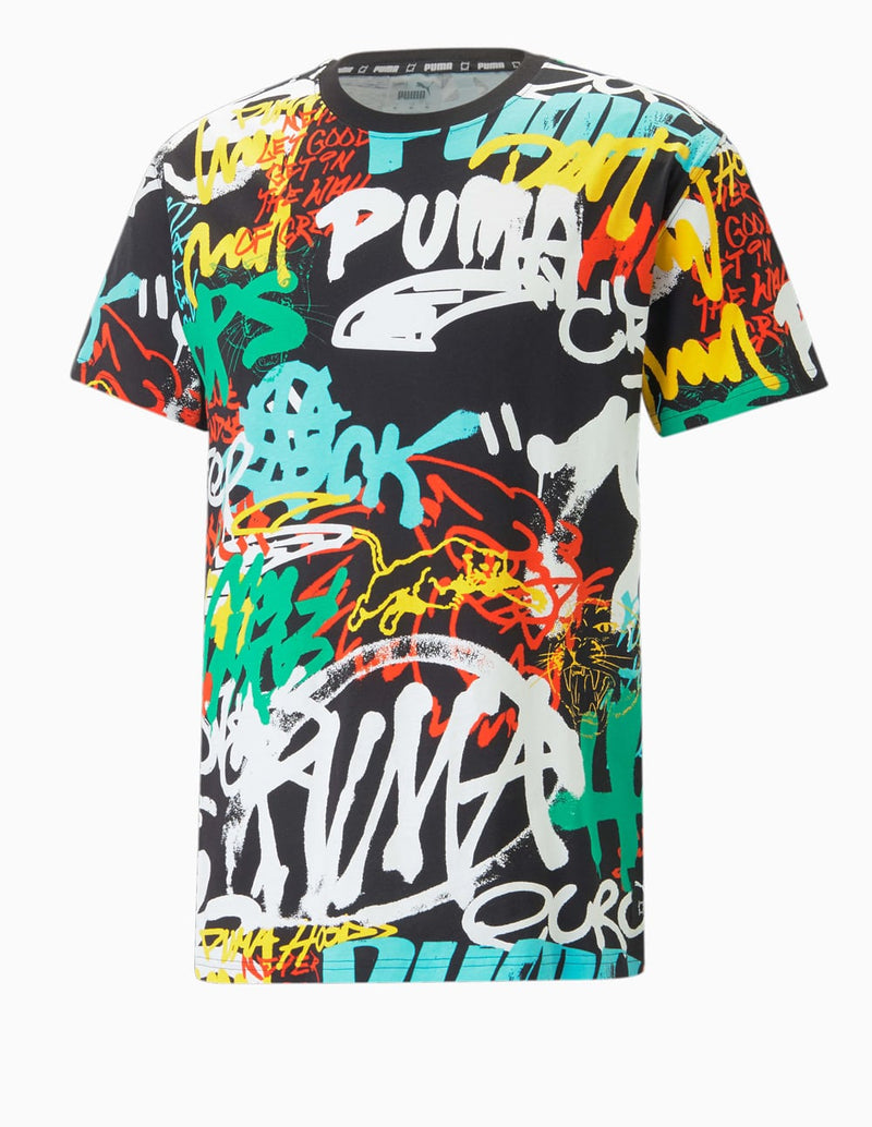 Camiseta Puma Graffiti Negra Hombre