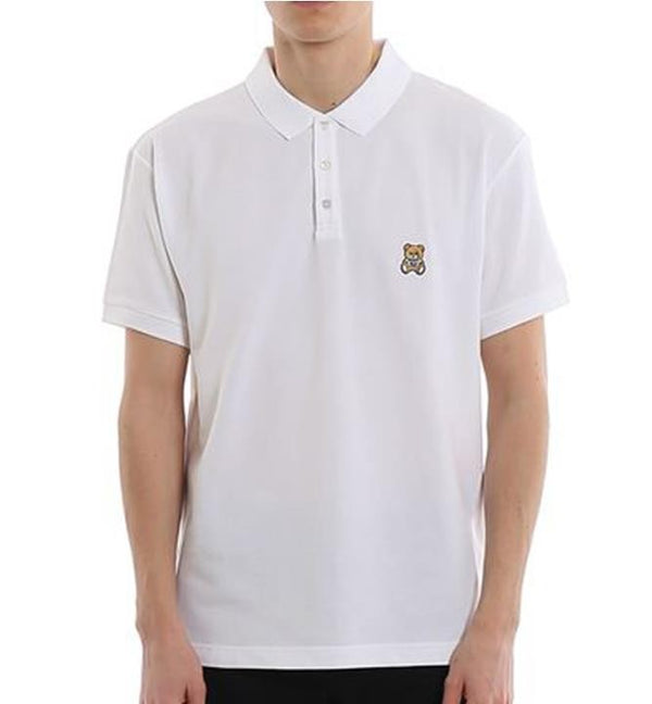 Moschino Teddy White Men's Polo Shirt