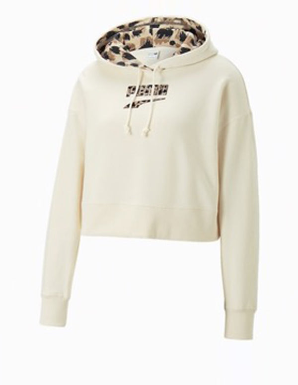 Sudadera con Capucha Puma Downtown Beige Mujer