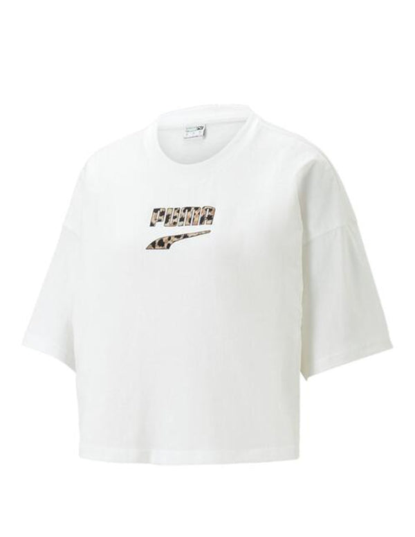 Camiseta Puma Downtown Oversized Blanca Mujer