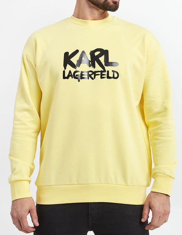 Sudadera Karl Lagerfeld con Logo Amarilla Hombre