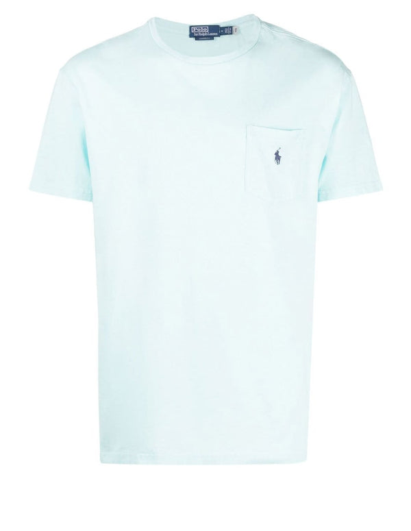 Camiseta Polo Ralph Lauren con Logo Bordado Azul Hombre