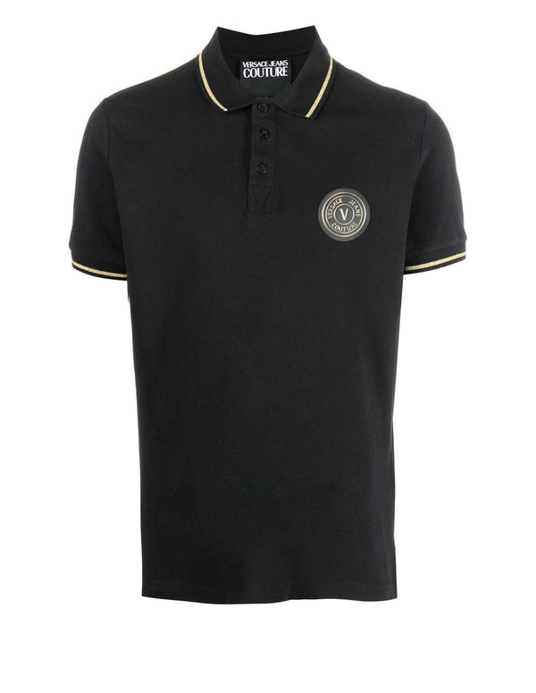 Versace Jeans Couture Polo Shirt with Black Logo for Men