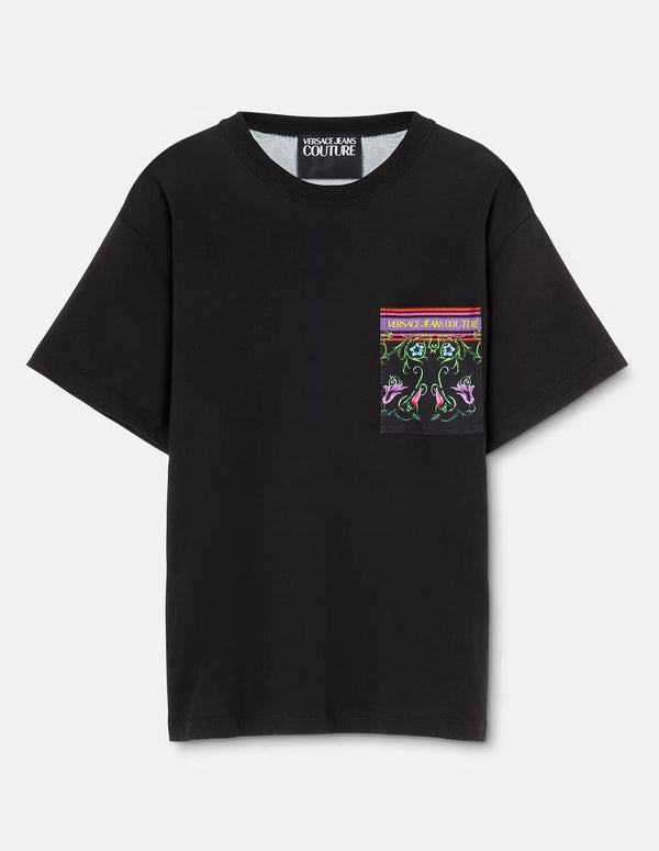 Camiseta Versace Jeans Couture V-Emblem Garden Negra Hombre