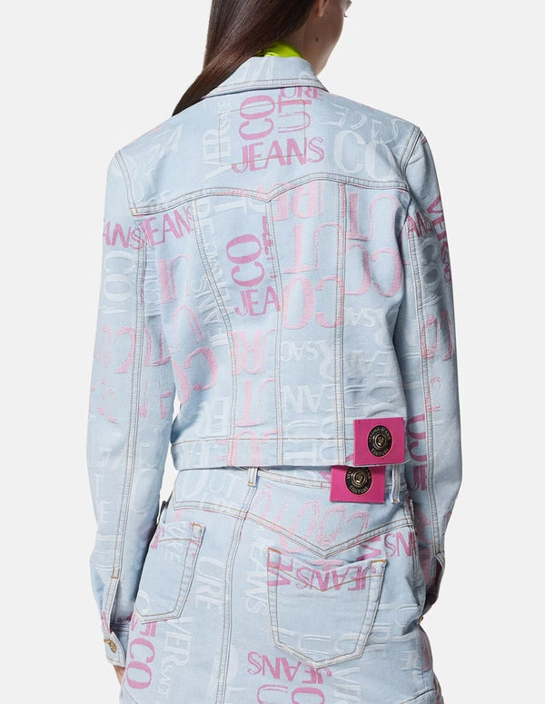 Chaqueta Vaquera Versace Jeans Couture Doodle Logo Azul Mujer