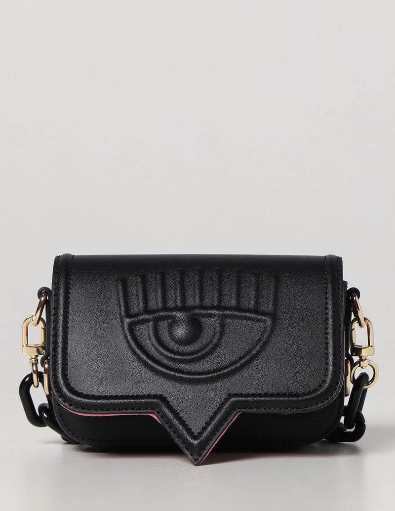 Mini Bolso Chiara Ferragni con Logo Negro Mujer 18 x 10 x  5