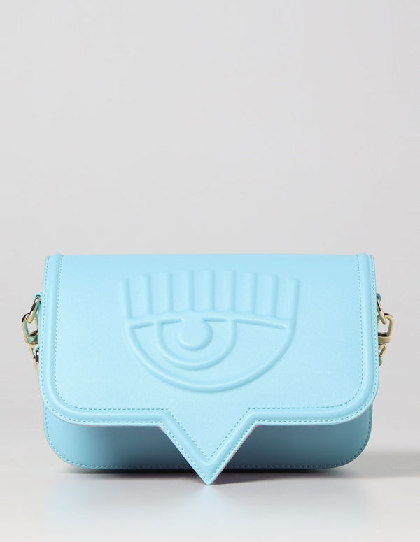 Chiara Ferragni Bag with Blue Logo Woman 26 x 15 x 8