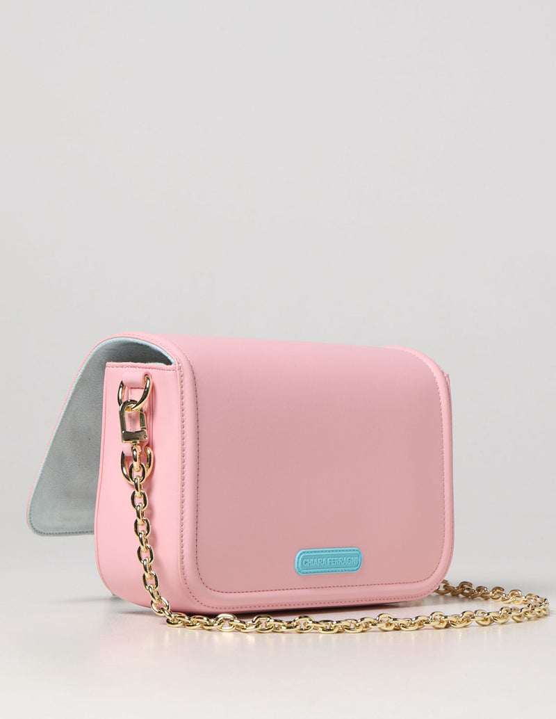 Chiara Ferragni Bag with Pink Logo Woman 26 x 15 x 8