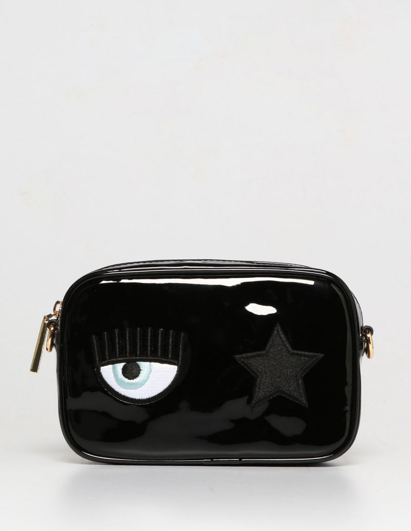 Bolso Chiara Ferragni  Eye Star Logo Negro Mujer 18,5 x 13,5 x 7,5