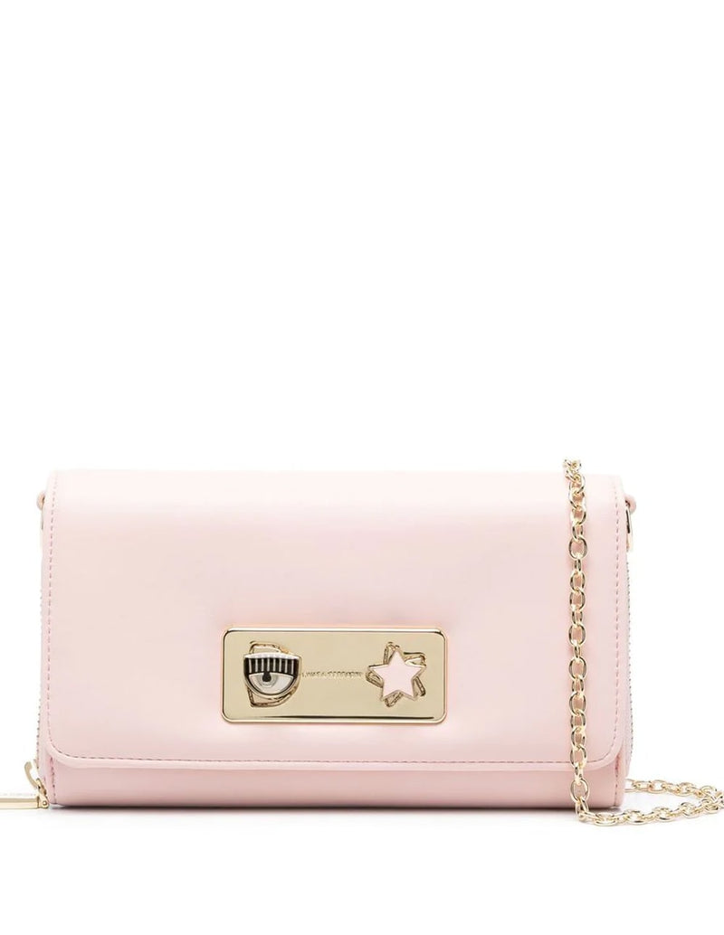 Bolso Chiara Ferragni Logo Plaque Rosa Mujer 21 x 12 x 3