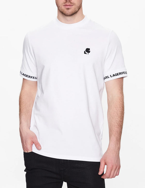 Camiseta Karl Lagerfeld con Logo Blanca Hombre