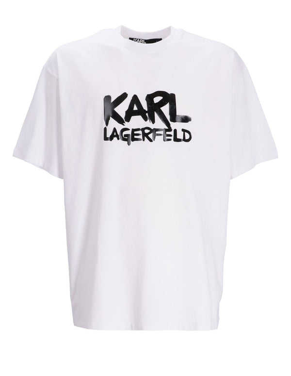 Camiseta Karl Lagerfeld con Logo Blanca Hombre