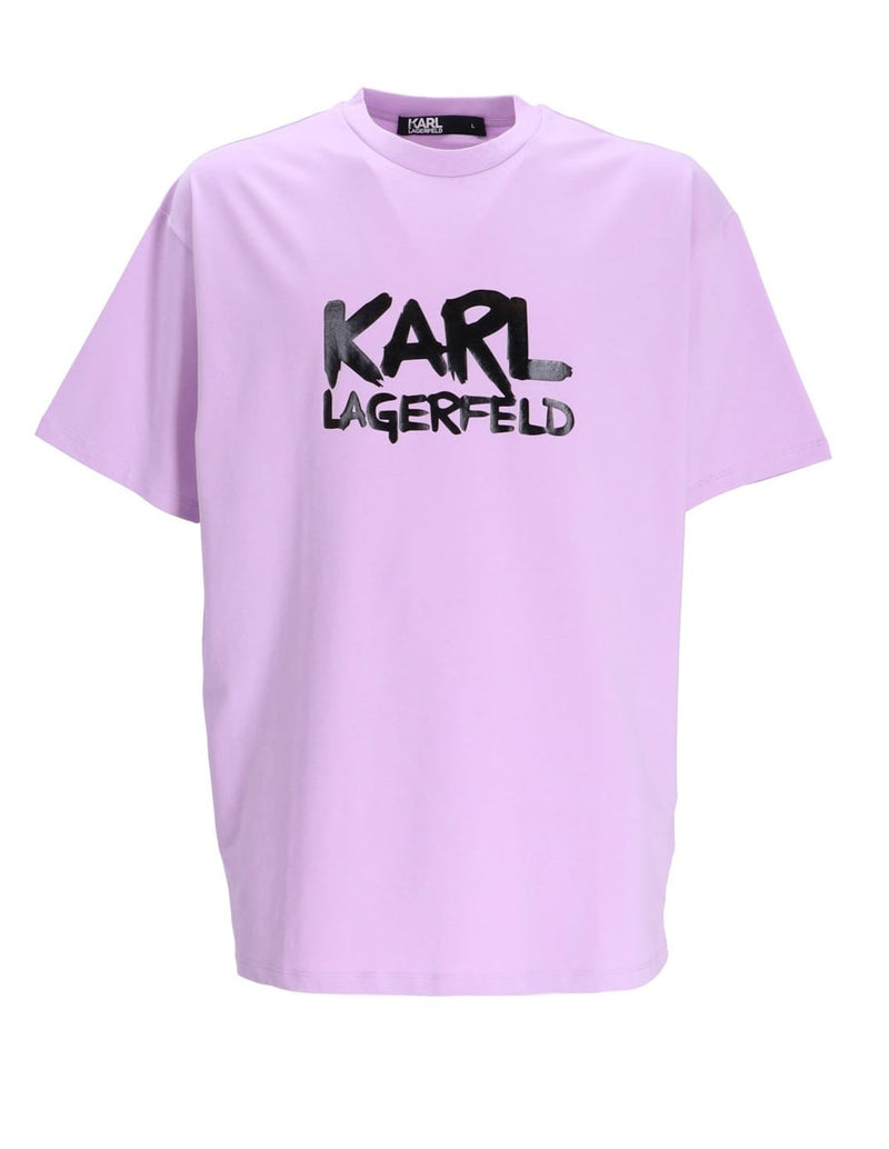 Camiseta Karl Lagerfeld con Logo Morada Hombre