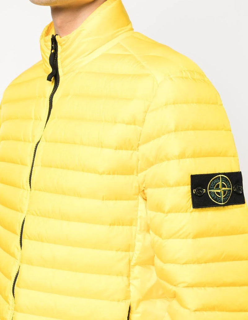 Chaqueta Stone Island Logo Patch Amarilla Hombre