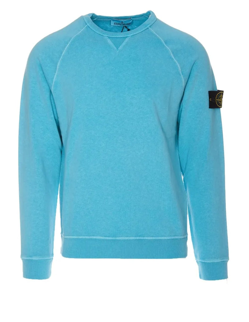 Sudadera Stone Island con Parche de Brújula Azul Hombre