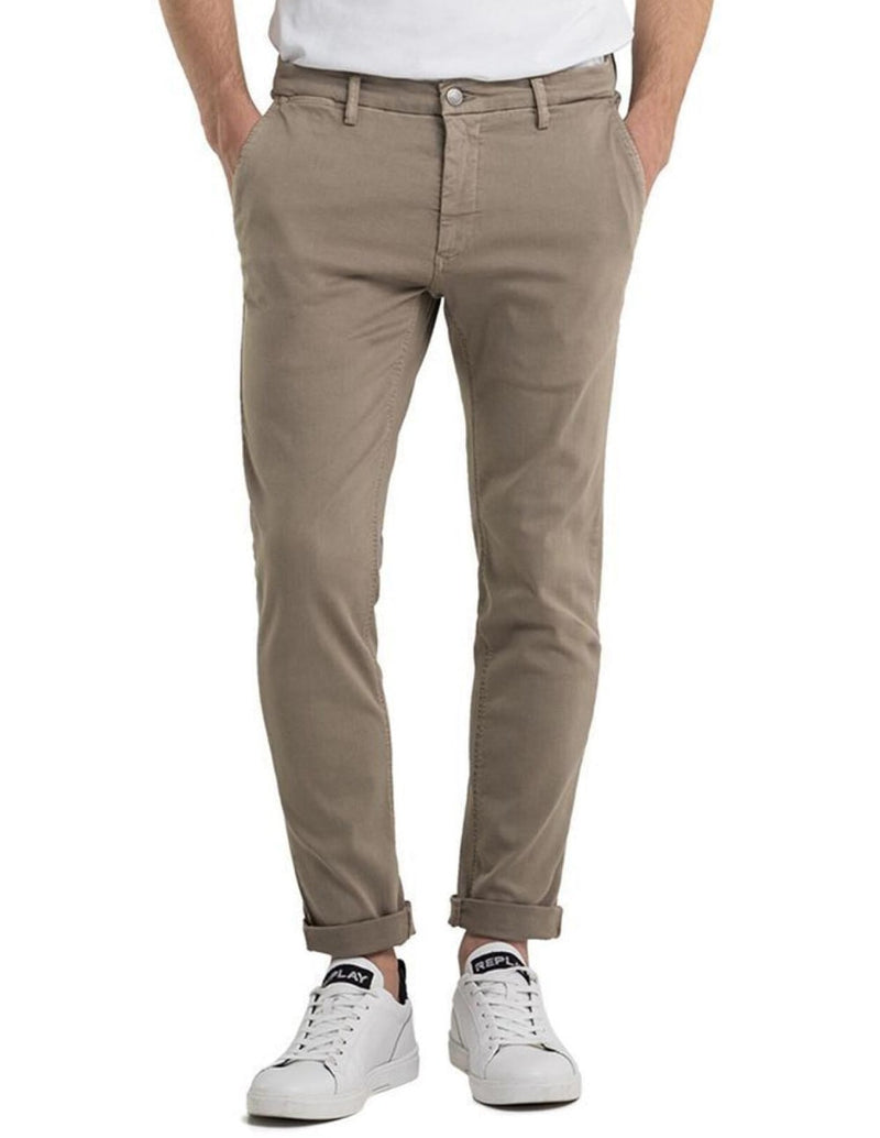 Replay Slim Fit Zeumar Gray Men's Trousers