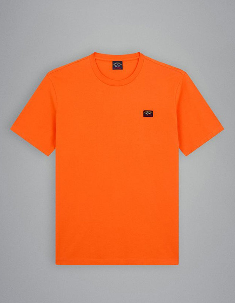 Camiseta Paul & Shark de Algodón Orgánico Naranja Hombre