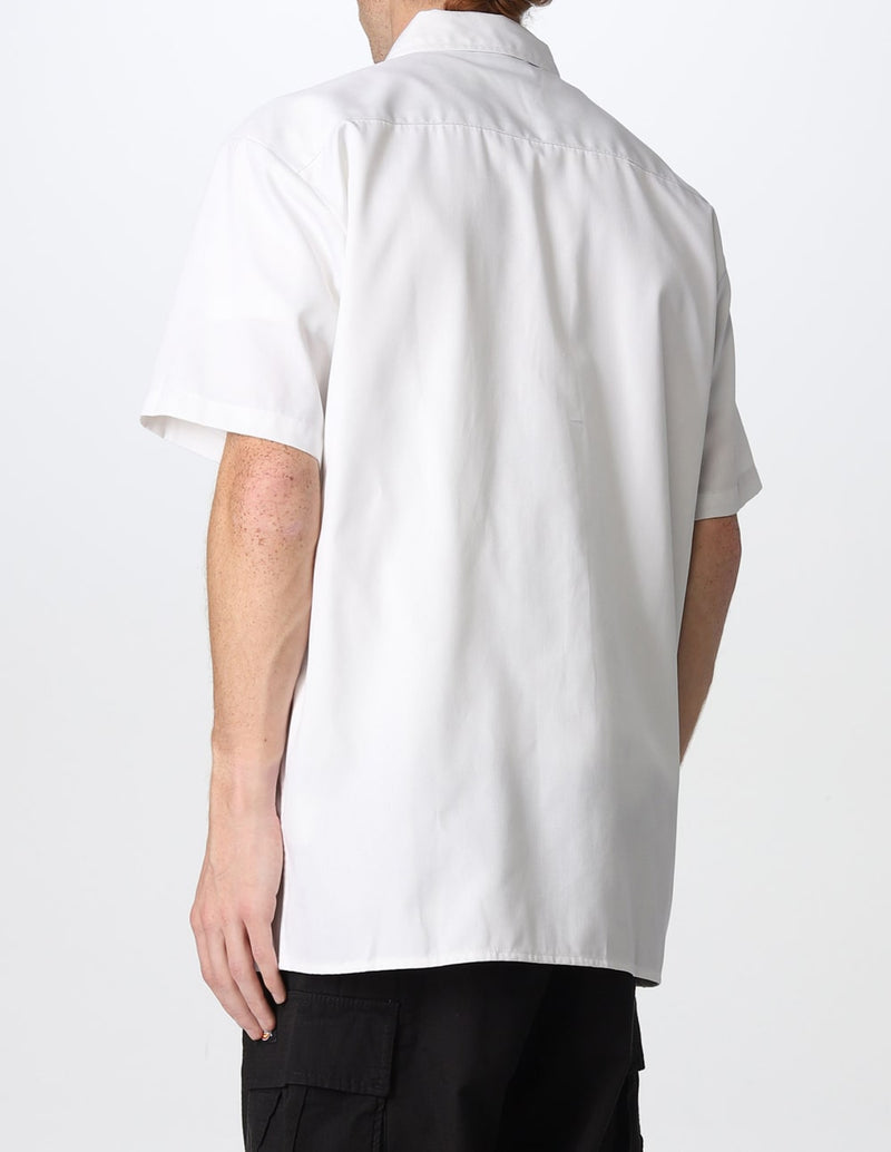 Camisa Dickies de Manga Corta con Logo Blanca Hombre