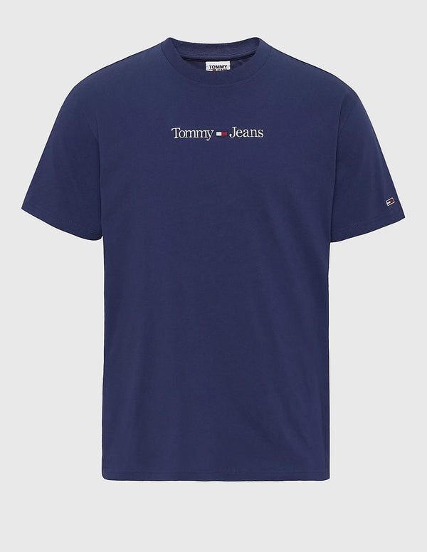 Camiseta Tommy Jeans con Logo Bordado Azul Marino Hombre