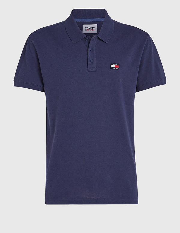 Tommy Jeans Polo Shirt with Blue Logo Patch for Man