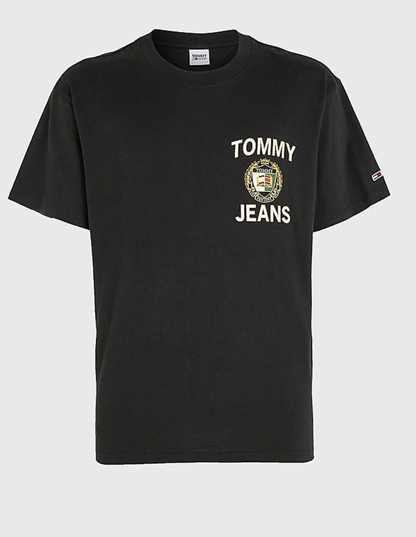 Camiseta Tommy Jeans con Logo Negra Hombre