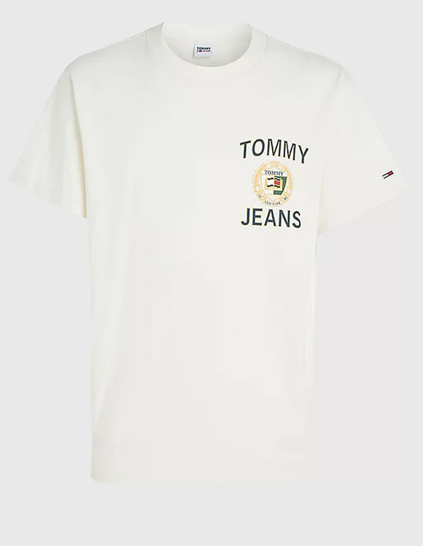 Camiseta Tommy Jeans con Logo Blanca Hombre