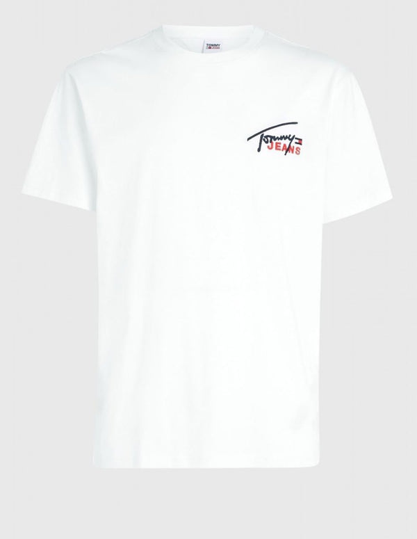 Camiseta Tommy Jeans con Logo Blanca Hombre