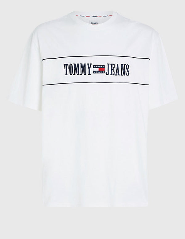 Camiseta Tommy Jeans Archive con Logo Blanca Hombre