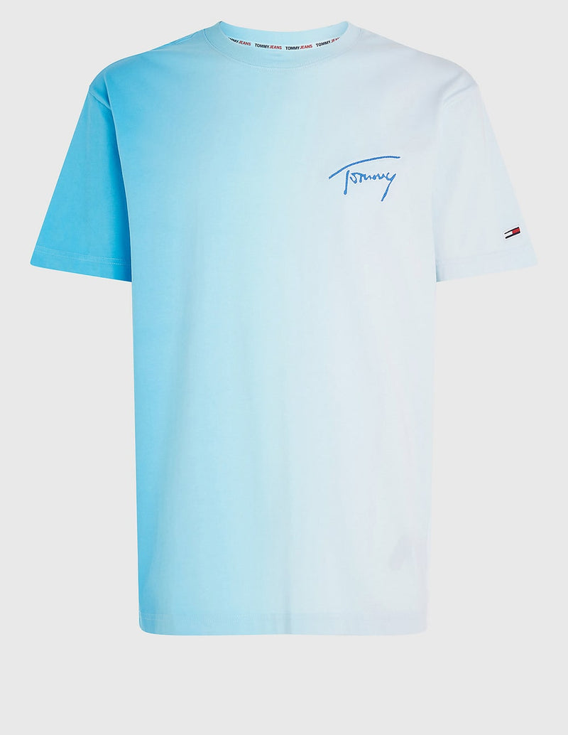 Camiseta Tommy Jeans Efecto Degradé Azul Hombre