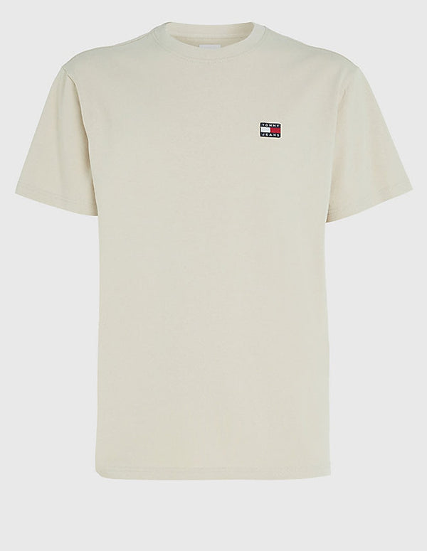 Camiseta Tommy Jeans con Logo Parche Beige Hombre