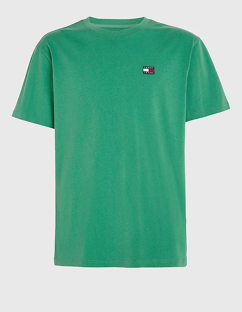 Camiseta Tommy Jeans con Logo Parche Verde Hombre