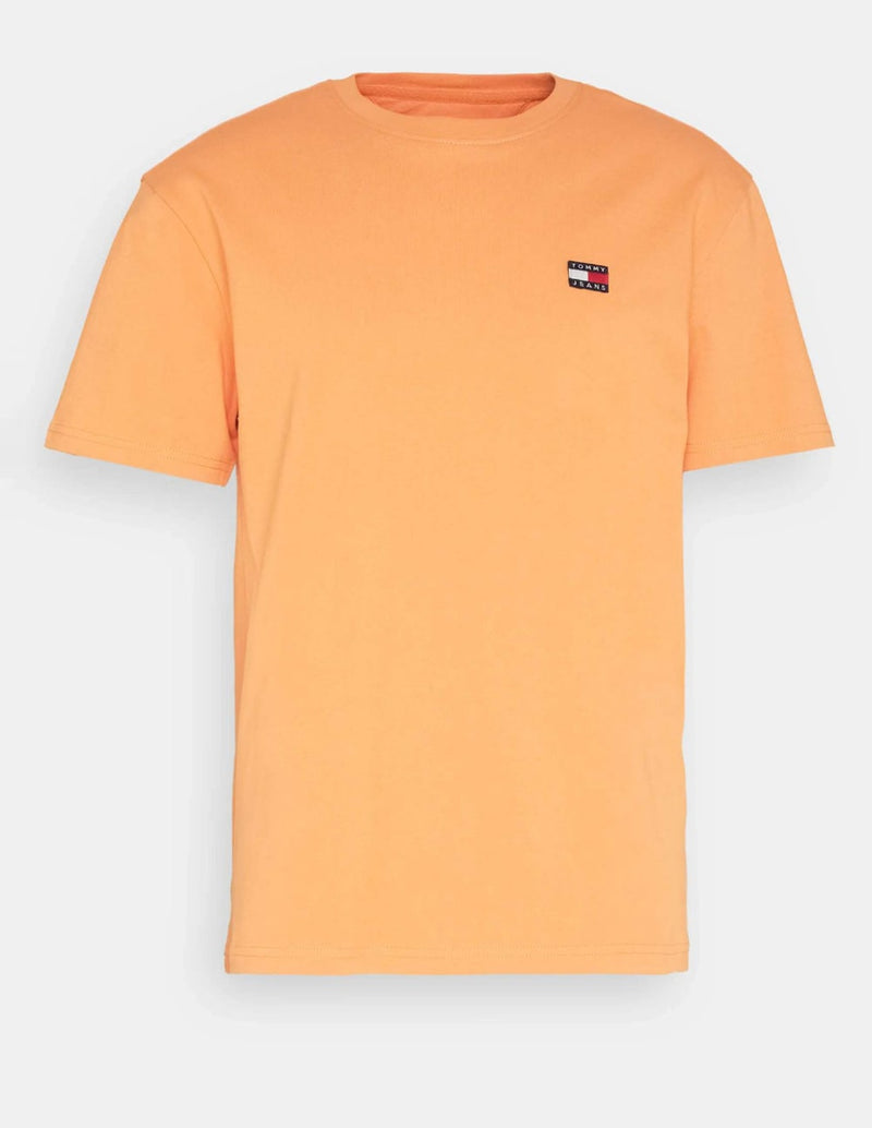 Camiseta Tommy Jeans con Logo Parche Naranja Hombre