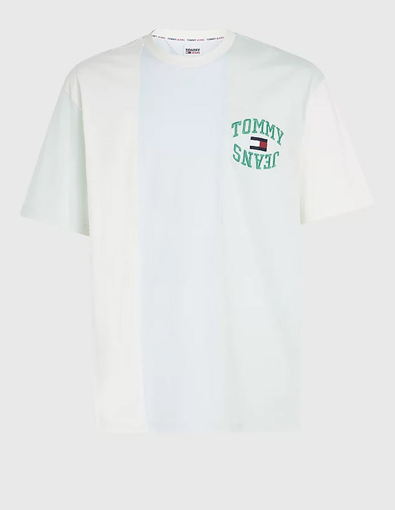 Camiseta Tommy Jeans Rayas Verticales Verde Claro Hombre