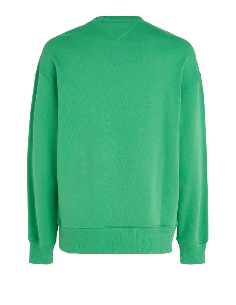 Sudadera Tommy Jeans con Parche Logo Verde Hombre