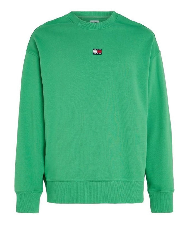 Sudadera Tommy Jeans con Parche Logo Verde Hombre