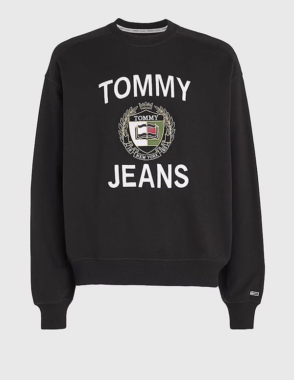 Sudadera Tommy Jeans con Logo Negra Hombre