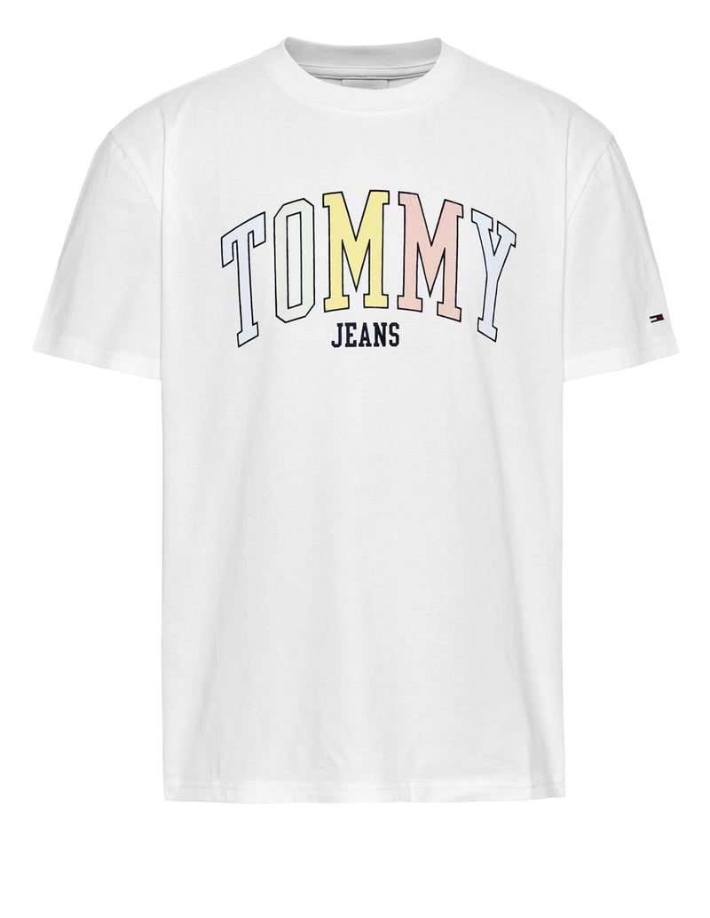 Camiseta Tommy Jeans con Logo Blanca Hombre