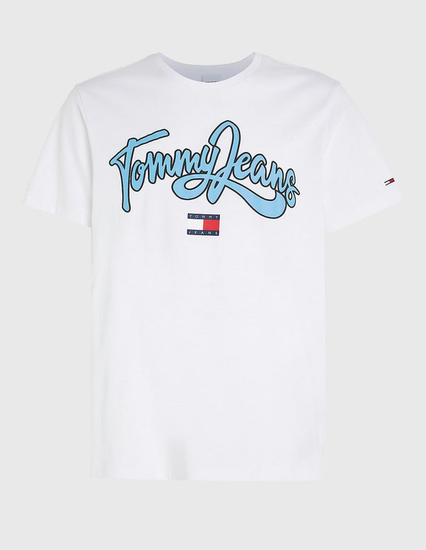 Camiseta Tommy Jeans con Logo Blanca Hombre