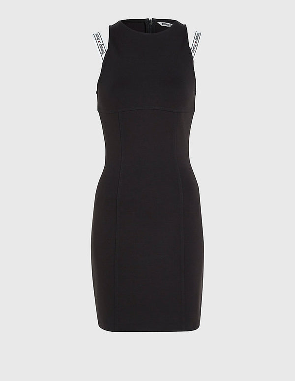 Vestido Tommy Jeans Ajustado Negro Mujer