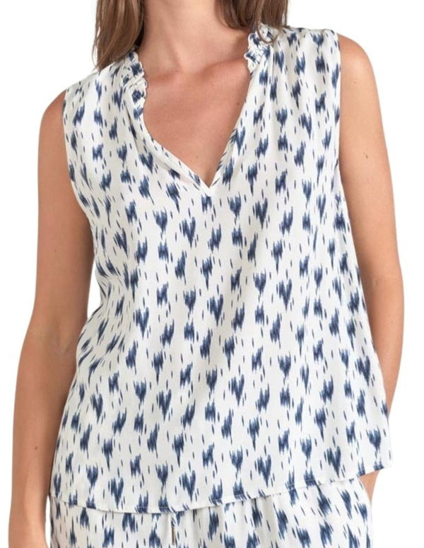 Top Le Temps des Cerises Rosita Blanco y Azul Mujer