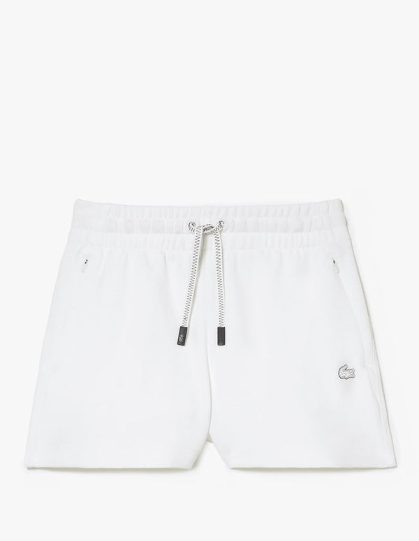 Pantalón Corto Lacoste Liso Blanco Mujer