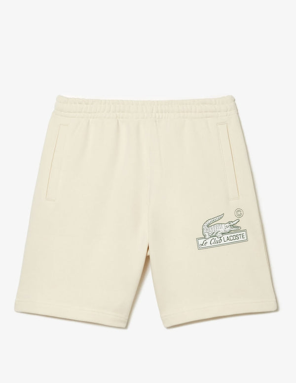 Pantalón Corto Lacoste de Algodón Ecológico Beige Hombre